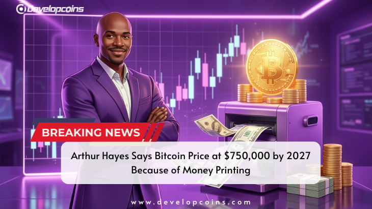 Arthur Hayes Says Bitcoin Price at $750,000 by 2027 Because of Money Printing