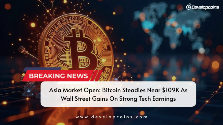 Asia Market Open: Bitcoin Steadies Near $109K As Wall Street Gains On Strong Tech Earnings