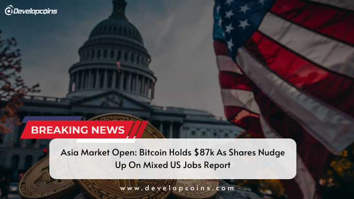 Asia Market Open: Bitcoin Holds $87k As Shares Nudge Up On Mixed US Jobs Report
