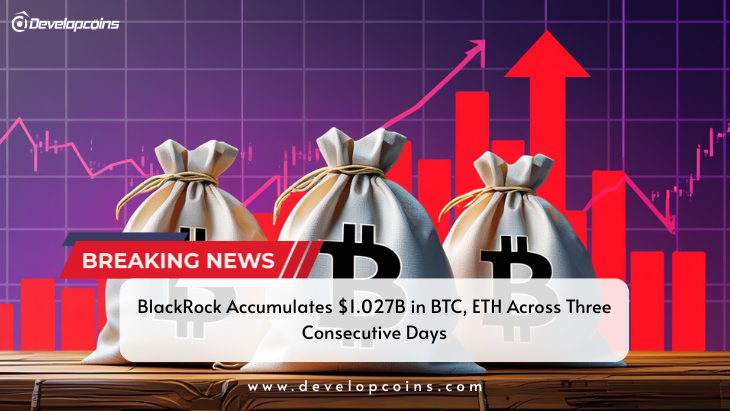 BlackRock Accumulates $1.027B in BTC, ETH Across Three Consecutive Days