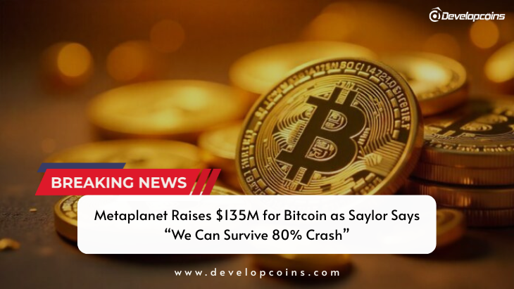 Metaplanet Raises $135M for Bitcoin as Saylor Says “We Can Survive 80% Crash