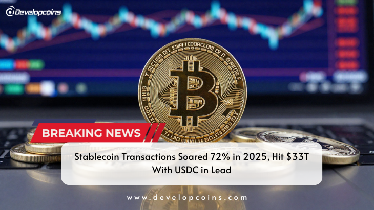 Stablecoin Transactions Soared 72% in 2025, Hit $33T With USDC in Lead